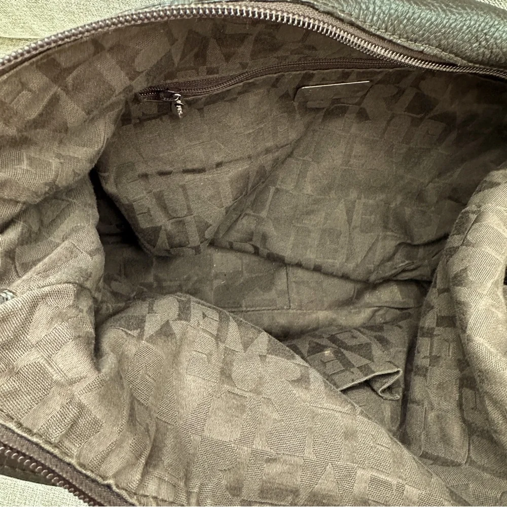 Furla Vintage Pebbled Genuine Leather Hobo Handbag